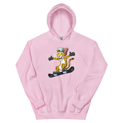 Leopard Snowboarding Ski Snowbard Winter Hoodie
