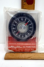 Nos Airguide Altimeter 609c In Box Vintage Accessory 0 - 15000 Ft