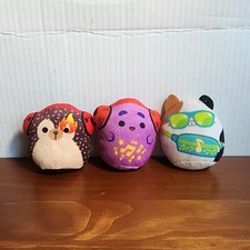 Squishmallow McDonalds LOT Of 3 Happy Meal Toy Exclusive Grimace Hans Cam