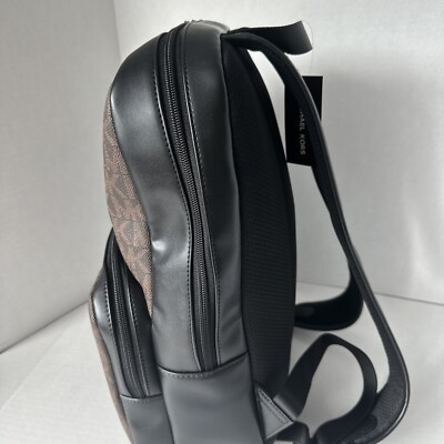 Michael Kors Everett Signature Brown and Black Backpack - Leather NWT s-l400.jpg main image 3