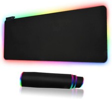 LARGE RGB 14 LED Extra Large Soft Gaming Mouse Pad Oversized Glowing 31.5x11.8"