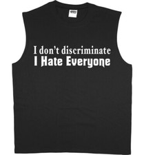 Mens Sleeveless T-shirt Muscle Tee Mens Funny Rude Shirts Tank Top