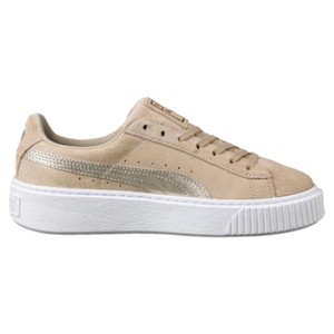 puma suede platform bianche