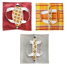 Porta Torte in Stoffa Artigianale - Borsa Trasporto Teglia Lavabile Regalo Cuoca