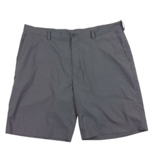 Men's PGA Tour Golf Shorts Size 40 Chinos Flat Front 10" Inseam Gray Striped