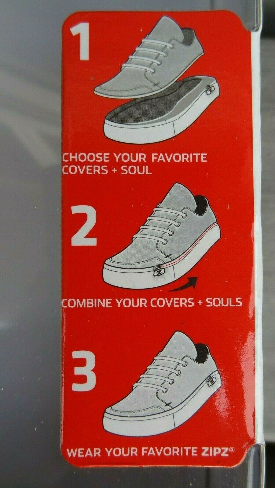 Zipz Shoe Sneakers Cover AMERICANA NEWPORT Men's 6.5 8.5 Women's 8