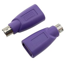 2 Pack USB Female to PS/2 Male Converter Changer Adapter for Mouse Keyboard
