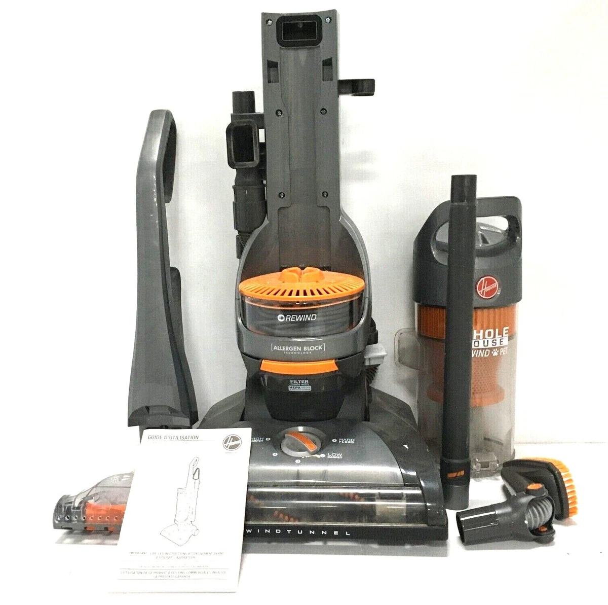 Hoover Rewind Pet Vacuum UH71255 Whole House Bagless Upright Vacuum Cleaner