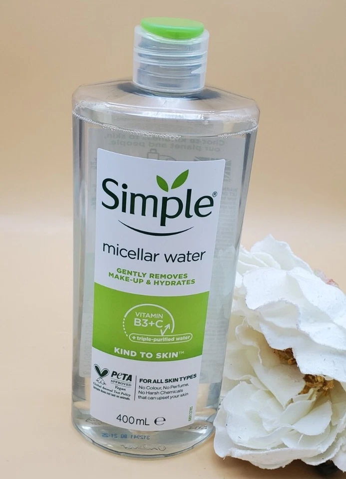 Agua Micelar Simple Elimina Suavemente Maquillaje e Hidrata 3.8 fl Nuevo Foto 2 de 4