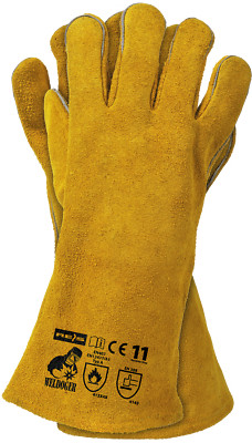 Schweißerhandschuhe WIG MIG MAG Arbeitshandschuhe Gr.11 Leder Weldoger Yellow