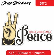 Peace sign sticker car sticker , bumper sticker , skate , bike, window, laptop,
