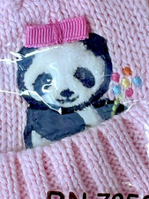 Gymboree 6-12 mos. Little Panda Collection Beanie Hat PINK New old stock
