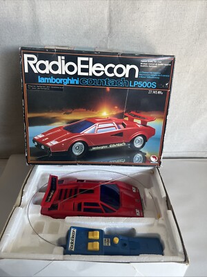 Vintage Shinsei Radio Elecon R/C Lamborghini Countach LP500S Die Cast Aluminum
