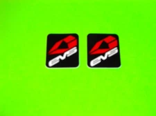 HONDA KAWASAKI SUZUKI YAMAHA EVS SPORTS KNEE BRACES RACE COLLAR BLACK STICKERS