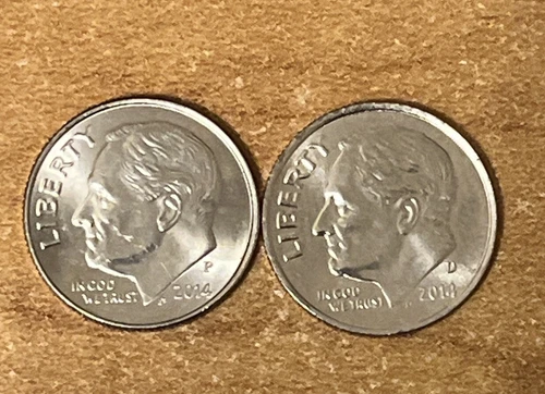 2014 P & D Roosevelt Dimes UNC.