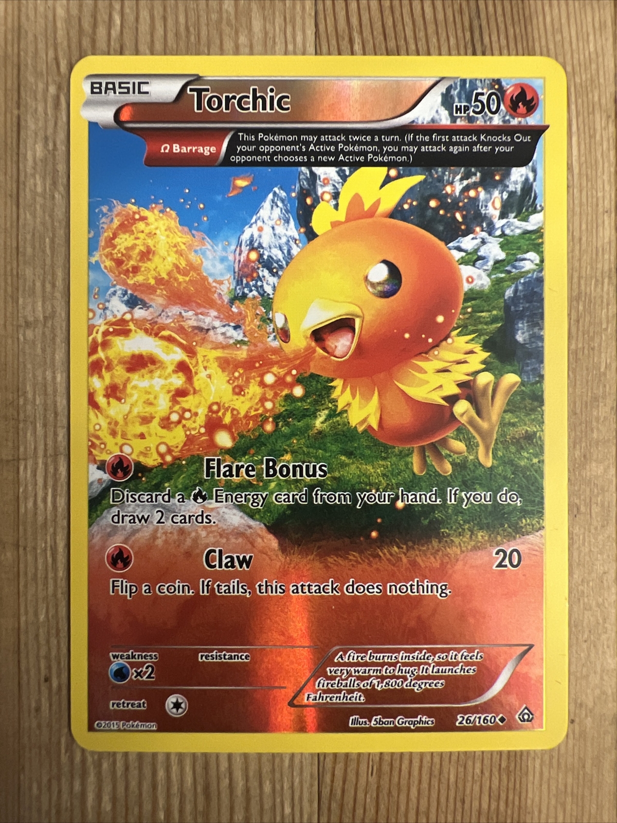 Pokémon TCG Torchic Primal Clash 26/160 Reverse Holo Uncommon NM