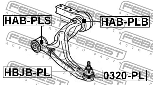 0320-PL FEBEST Ball Joint for ACURA,HONDA