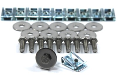 BMW E46 M3 316i 320i Motor unter Tablett Spritzschutz 10x Clips & Edelstahlschrauben