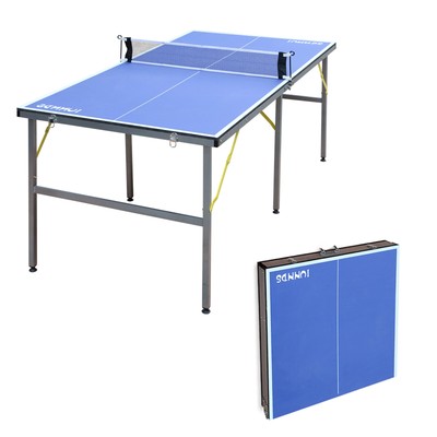 6ft Mid-Size Table Tennis Table Foldable & Portable Ping Pong Table Set