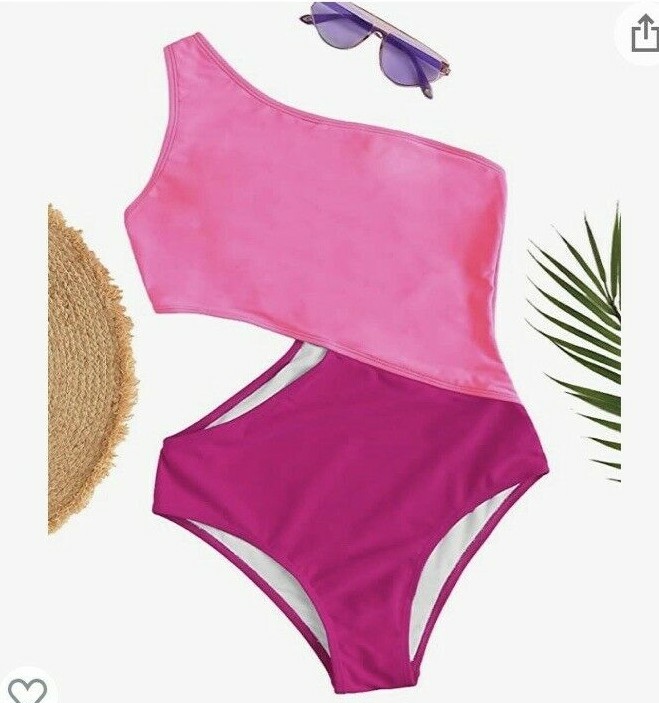 SweatyRocks Womens Bathing Suits One Shoulder Cutout One
