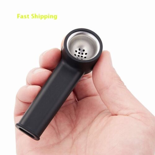 Pack de 4 con cuenco de metal y tapa tubos de silicona negros mini tubo de bolsillo portátil - Imagen 3 de 6