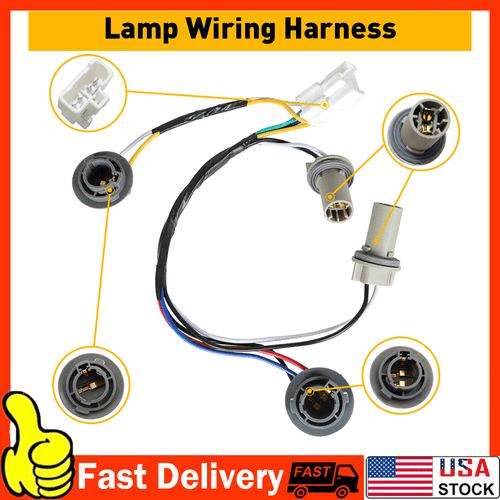 2 pcs For 2011-2014 Hyundai Sonata Rear Taillight Lamp Socket & Wiring Harness K - Picture 16 of 19