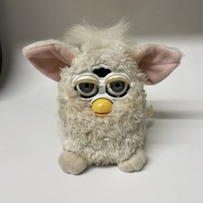 Vintage 1998 Snowball Furby. White With Pink Ear. Blue Eyes. Working. Rare