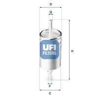 UFI 31.941.00 Kraftstofffilter FüR Alfa Romeo Passend FüR Fiat Jeep