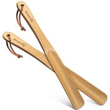 Shoe Horn Long Handle for Seniors Men Women, Wooden Long Shoehorn Boot Horn 1...