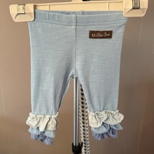 Matilda Jane Baby Girl Light Blue Ruffled Leggings 0 3 Months
