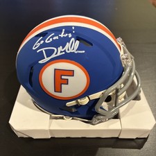 Signed Dan Mullen Florida Gators Mini Helmet PSA COA Matte Blue Miss St UNLV