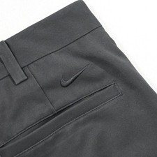 Nike Golf Shorts Black Pleated Dri Fit Performance Mens Size 35 x 10"