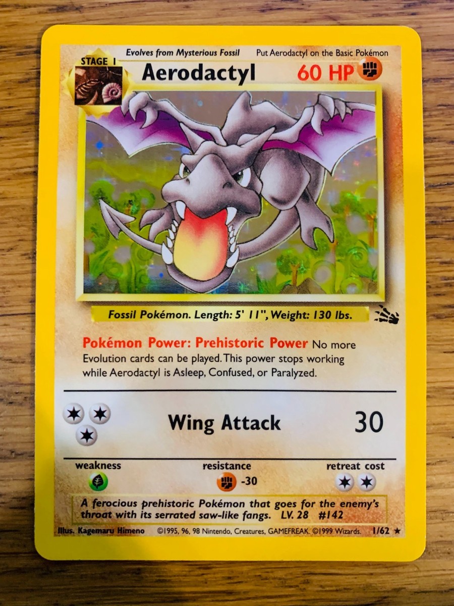 Aerodactyl (1/62) Holo Fossil Set Pokemon Card! FAST & FREE P&P