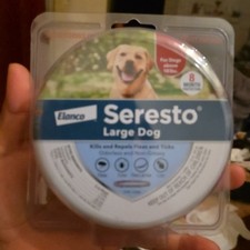Seresto Flea and Tick Collar for Large Dogs, 8-Month Protection   New Sealed T