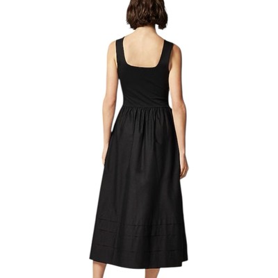 J. Crew Petite Drop Waist Mixy Dress Black Size MP Midi Dress NWT