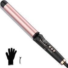 Curling Wand 1 1/4 Inch,Curling Iron 1.25 Inch Professional for Long Hair,Cla...