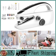 Mini Portable Handheld Sewing Machine Hand Held Stitch Home Clothes Cordless UK