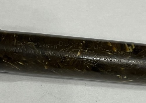 Pluma Estilográfica Parker Duofold Lucky Curve Jr De Colección Verde Jade Hecha en EE. UU. Sin Probar - Imagen 7 de 14