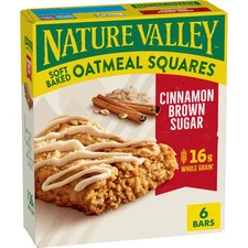Nature Valley Soft-Baked Oatmeal Squares, Cinnamon Brown Sugar, 6 ct, 7.44 OZ