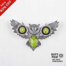 Sterling Silver Pear Peridot Stone Wife Bezel Wedding Birthday August Pendant