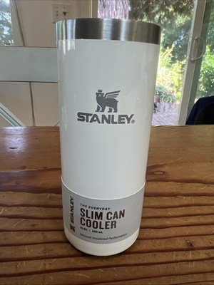 New Stanley The Everyday Slim Can Cooler Cup white frost stanley steel 10 oz