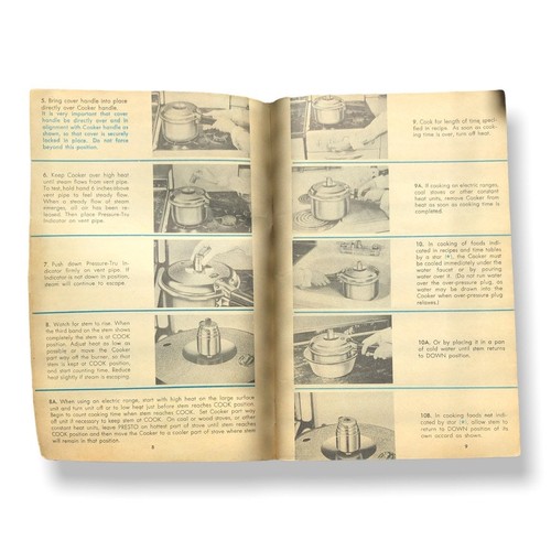 Vintage Presto Cooker Recipe Cookbook Kitchen decor Ephemera Instruction guide - Picture 3 of 7