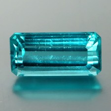 1.20 ct Octagon Cut 9 x 4 mm Brazil Unheated Paraiba Blue Apatite Gemstone