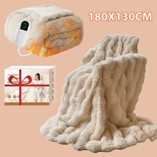 Premium Kaninchen-Kunstfelldecke Wärmedecke Winterdecke Plüschdecke Heizdecke