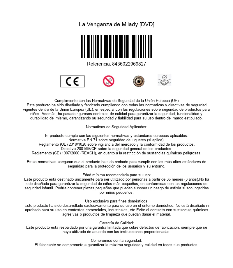 La Venganza de Milady [DVD] - Imagen 3 de 3