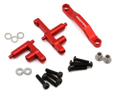 Exotek Arrma Grom/Losi NASCAR HD Aluminum Steering Bellcrank Set (Red) [EXO2299]