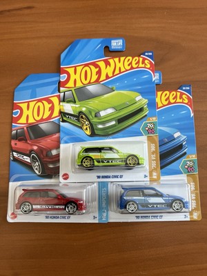 Hot Wheels ホットウィール Honda Civic EF ミニカー Hot Wheels RETRO '90 Honda Civic EF Hatchback VTEC Color Variation