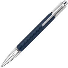 Caran d'Ache Varius Trophy Ballpoint Pen + Leather Case Limited Edition Blue Set