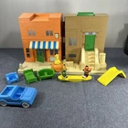 Vtg Sesame Street Hoopers Store House Playset 1984 CBS Toys w/Accessories Shown