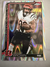 2025 Topps Chrome Chase Brown #62 Refractor Cincinnati Bengals Breakout RB 🔥